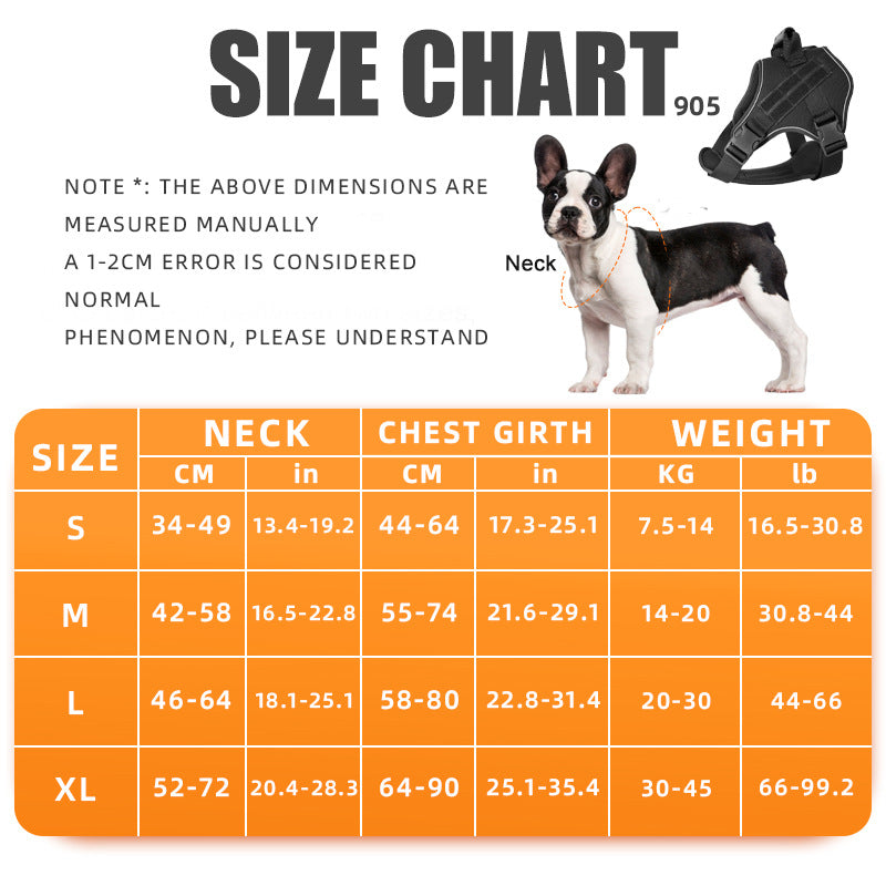 AyalaPet Tactical Dog Harness No-Pull - Heavy Duty Pet Vest with Handle - Adjustable Reflective Escape-Proof Harness for Small, Medium & Large Dogs