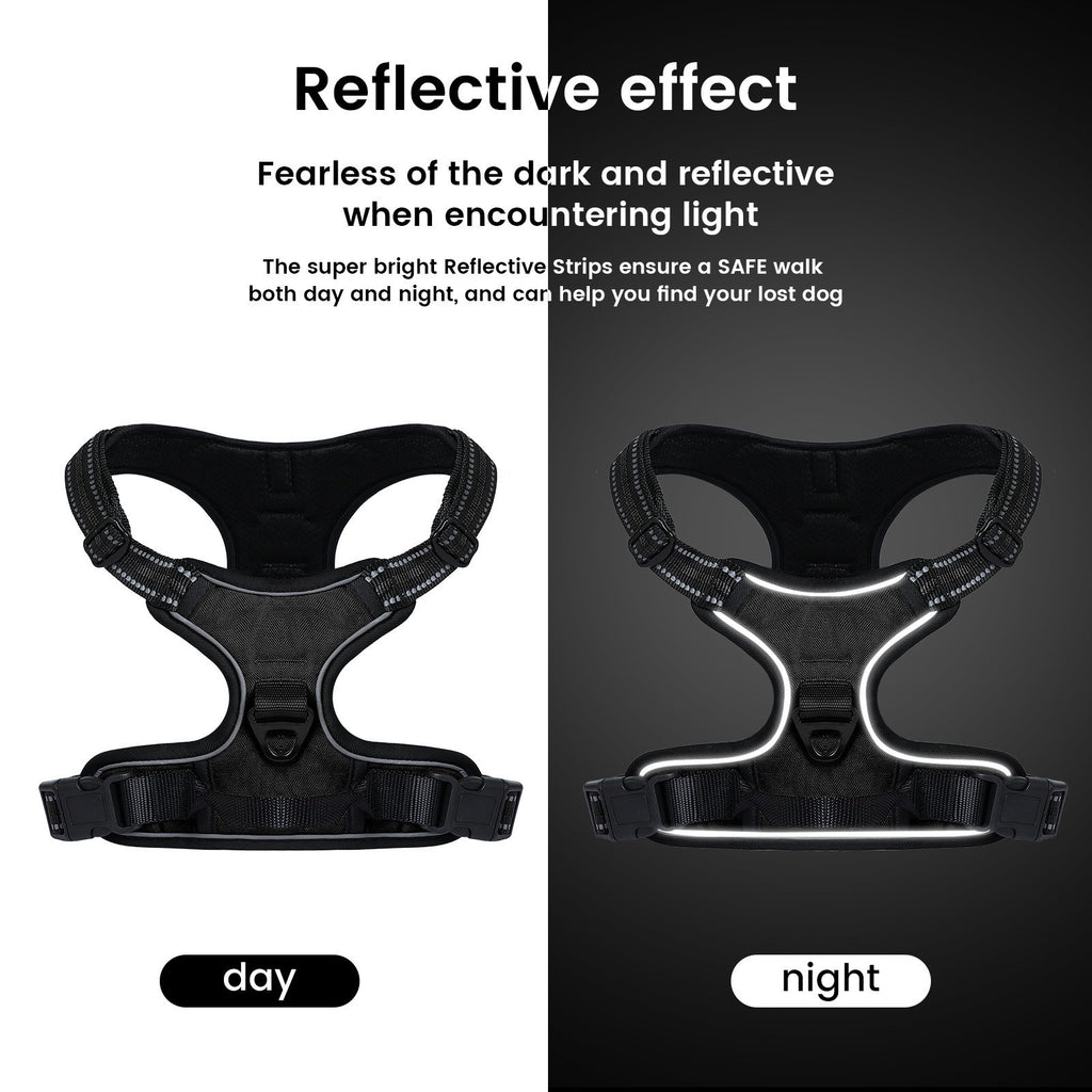 Reflective Step-In Dog Harness and Leash Set - Breathable Soft Mesh Pet Vest - No-Pull Adjustable Escape-Proof Harness for Small Medium Dogs & Cats