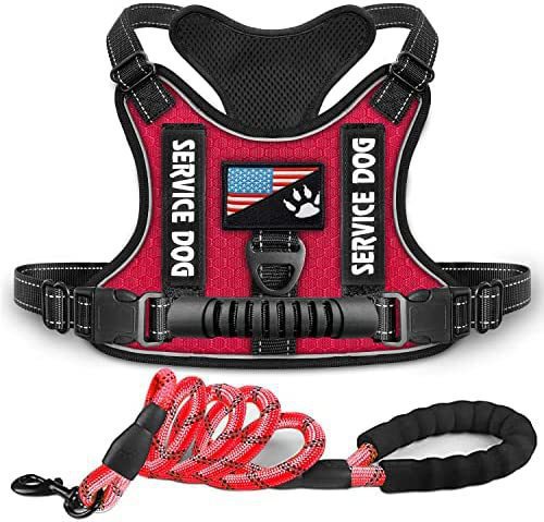 AyalaPet Premium Reflective Service Dog Vest | Escape-Proof Soft Mesh Training Harness