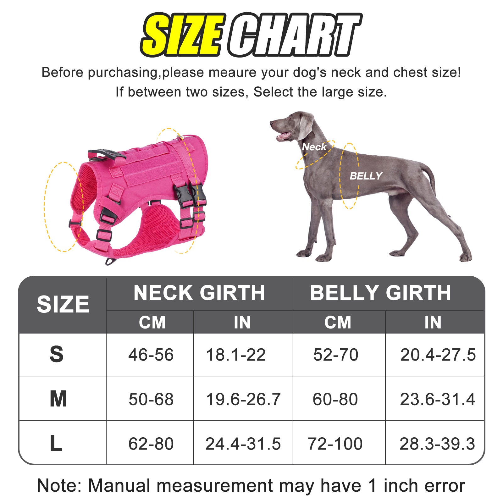 AyalaPet No-Pull Dog Harness and Leash Set - Reflective Adjustable Pet Vest for Small Medium Large Dogs - Escape-Proof Walking Gear (5 Colors & 3 Sizes)