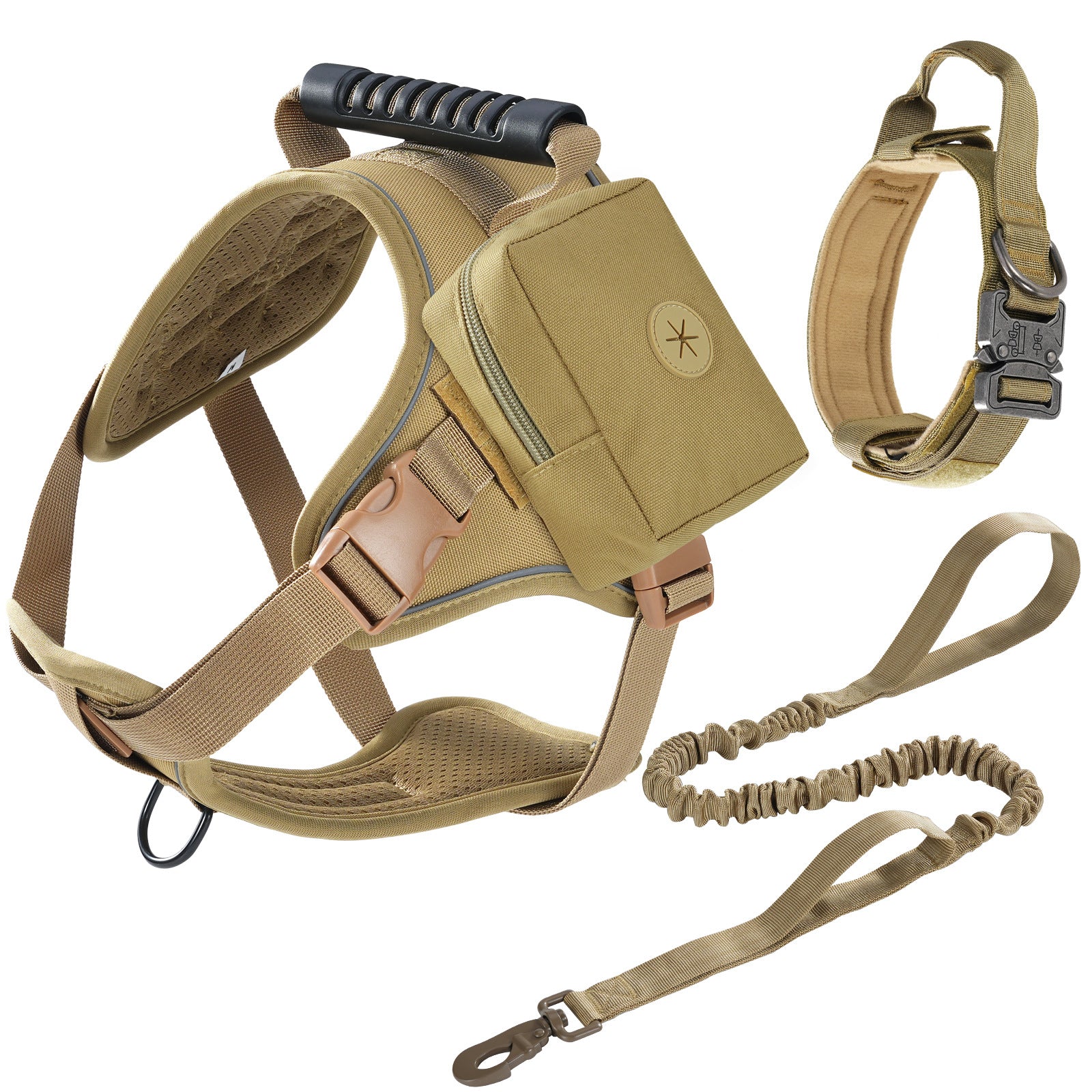 AyalaPet 3-in-1 No-Pull Dog Harness and Leash Set - Multifunctional Reflective Pet Vest - Adjustable Escape-Proof Walking Harness for Small, Medium & Large Dogs