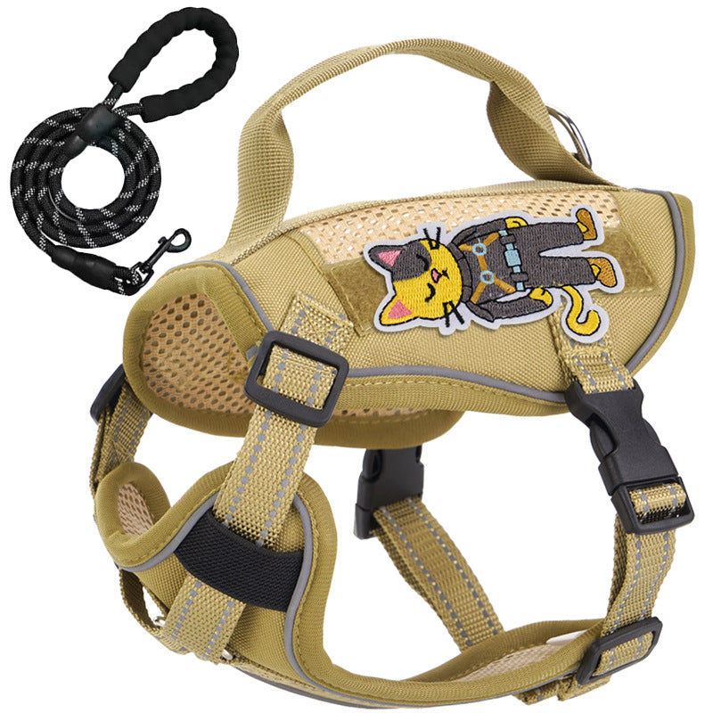 AyalaPet No-Pull Dog & Cat Harness with Handle - Adjustable Reflective Pet Vest - Breathable Soft Mesh Outdoor Walking Harness for Small & Medium